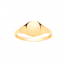 9ct Gold Boys Oval Signet Ring 