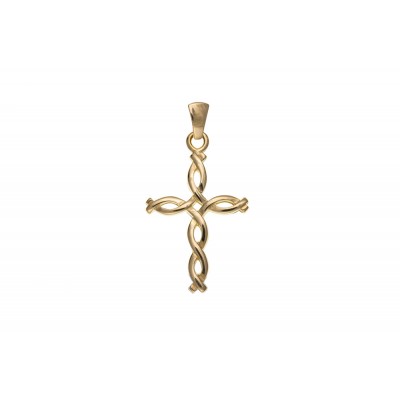 9ct Gold Celtic Design Cross Pendant