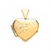 9ct Gold Half Engraved Heart Locket 1.81gms