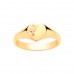 9ct Gold Ladies Engraved Heart Signet Ring 