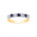 9ct Gold Sapphire and White Cubic Zirconia Eternity Ring