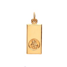 9ct Gold St. Christopher Ingot Pendant