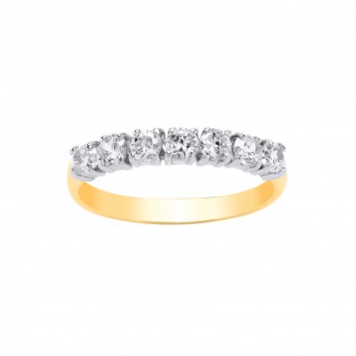 9ct Gold White Cubic Zirconia Eternity Ring