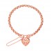 9ct Rose Gold Belcher Bracelet with Padlock and Safety Chain