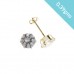 9ct Gold 4mm White Cubic Zirconia Stud Earrings 0.39gms