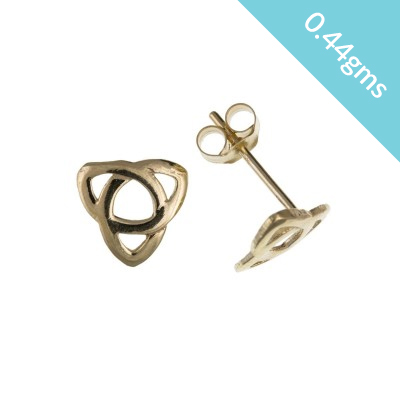 9ct Gold Celtic Design Stud Earrings 0.44gms