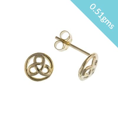 9ct Gold Celtic Design Stud Earrings 0.51gms