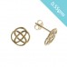 9ct Gold Celtic Design Stud Earrings 0.55gms