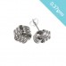 9ct White Gold Knot Stud Earrings 0.37gms
