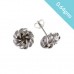9ct White Gold Knot Stud Earrings 0.64gms