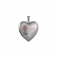 Silver 4 Picture Family Heart "Mum" Locket 