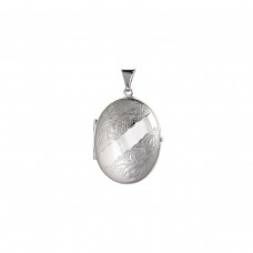 Silver 4 Picture Family Engraved Oval Locket 7.20gms