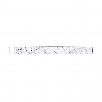Silver Engraved Tie Slide