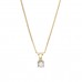 9ct Gold 0.10ct Diamond Pendant And 18'' Curb Chain