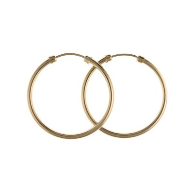 9ct Gold 14mm Hoop Earrings 0.51gms