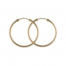 9ct Gold 25mm Hoop Earrings