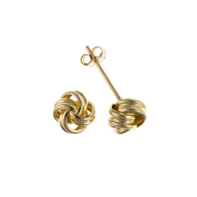 9ct Gold Knot Stud Earrings 0.44gms