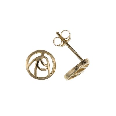 9ct Gold Mackintosh Style Stud Earrings