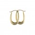 9ct Gold Plain Oval  Creole Earrings