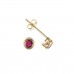 9ct Gold Round Ruby Stud Earrings