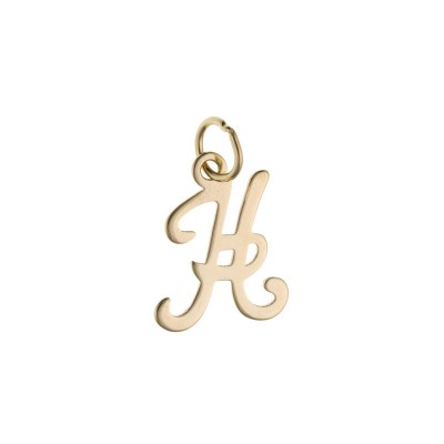 9ct Gold Script Initial H Charm Pendant