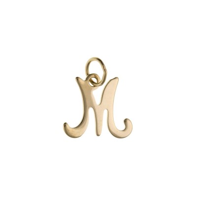 9ct Gold Script Initial M Charm Pendant