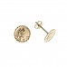 9ct Gold St Christopher Stud Earrings