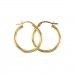 9ct Gold Twisted Round Creole Earrings