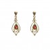 9ct Gold Victorian Style Garnet Drop Earrings