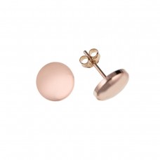 9ct Rose Gold Button Stud Earrings