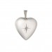9ct White Gold Diamond Set Heart Locket
