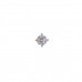 9ct White Gold Gents 6mm Round White Cubic Zirconia Single Stud Earring