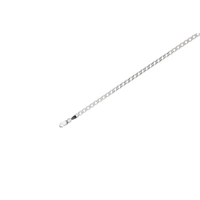 Silver 18'' Diamond Cut Double Link Curb Chain