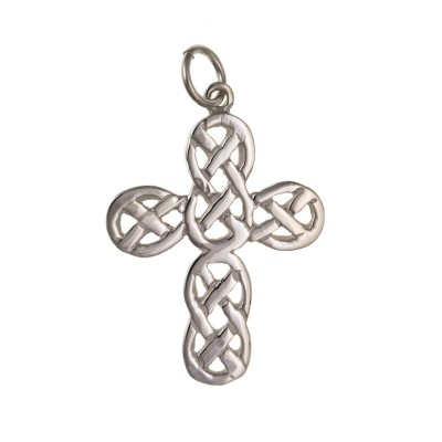 Silver Celtic Design Cross Pendant