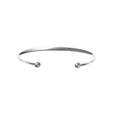 Silver Childs Solid Torque Bangle