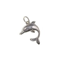 Silver Dolphin Charm Pendant