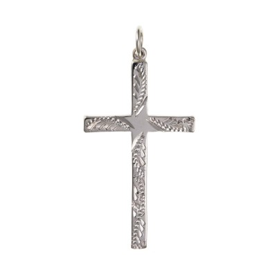 Silver Engraved Cross Pendant 3.70gms
