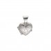 Silver Engraved Heart Locket 0.86gms