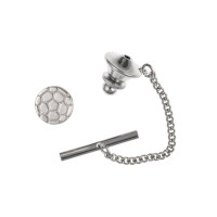 Silver Football Tie Tack (Supplied With Base Metal Retainer)