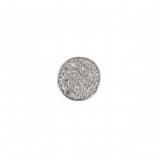 Silver Gents Micro Pave White Cubic Zirconia Single Stud Earring