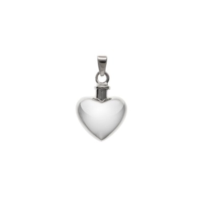 Silver Heart Perfume Container Pendant