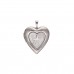 Silver Mother Of Pearl and Cross Heart  Locket
