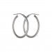 Silver Oval Plain Creole Earrings 3.50gms