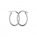 Silver Oval Plain Creole Earrings 1.60gms