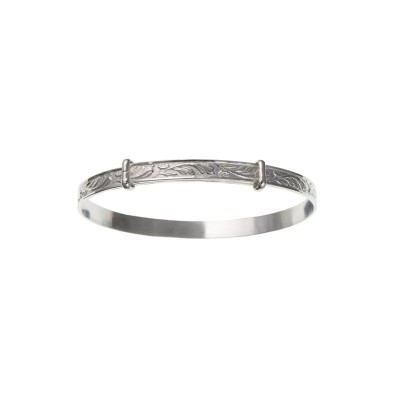 Silver Patterned Expanding Bangle 9.80gms