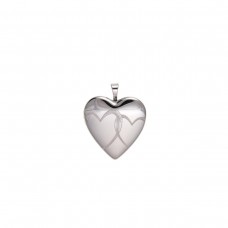Silver Patterned Heart Locket 3.46gms