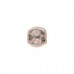 Silver Pink Enamelled Heart Patterned Bracelet Bead