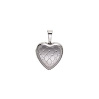 Silver Quilted Heart Locket