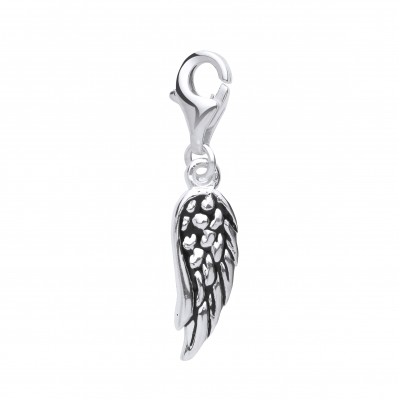 Silver Angel Wing Charm Pendant