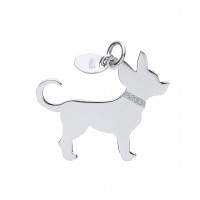 Silver Chihuahua Dog Pendant